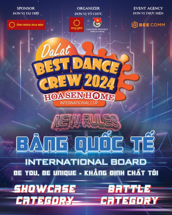 Bang-Quoc-te-Dalat-Best-Dance-Crew-2024-Hoa-Sen-Home-International-Cup-Banner