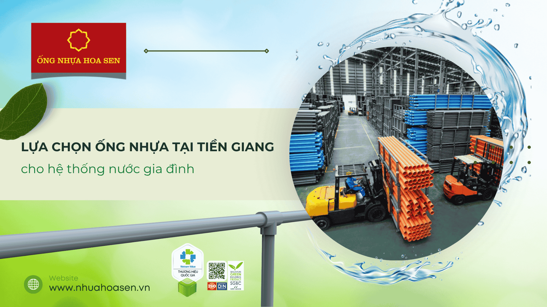Lựa chọn ống nhựa tại Tiền Giang cho hệ thống nước gia đình