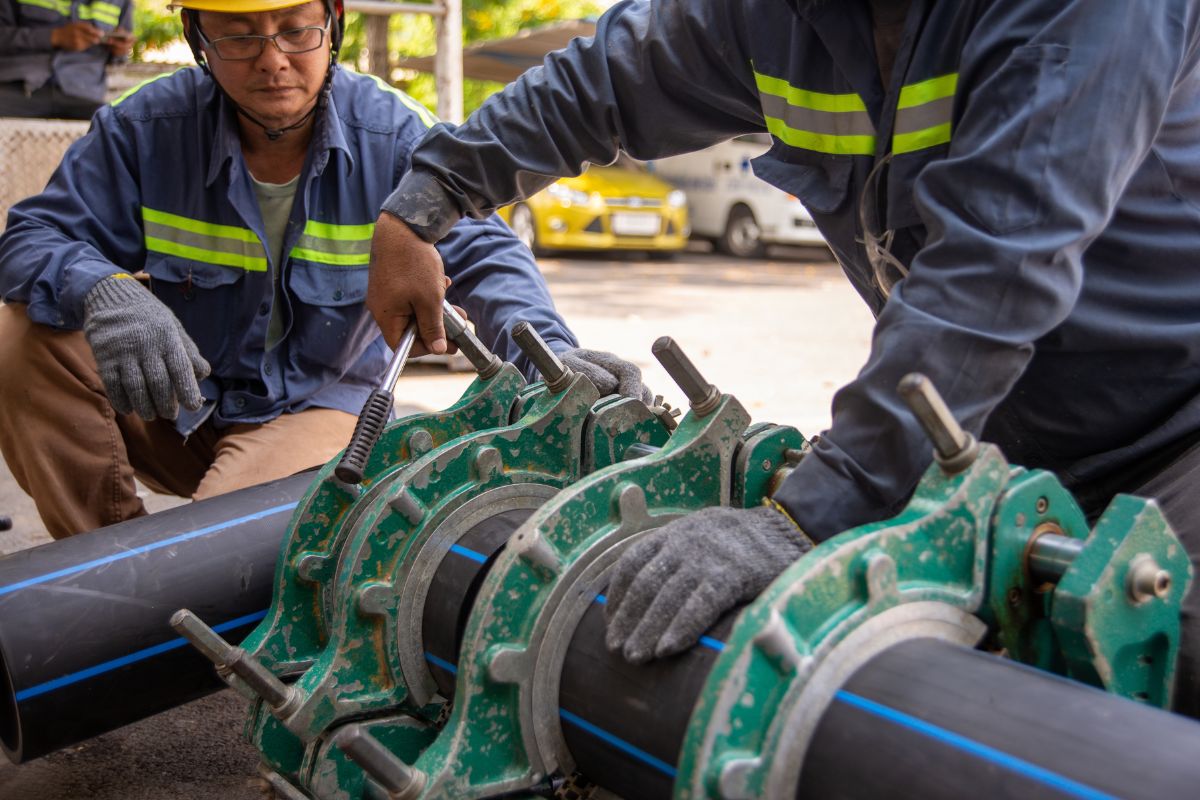 Ống nhựa HDPE với độ bền cao cùng khả năng chịu áp lực tốt là lựa chọn hoàn hảo cho các công trình dẫn nước lớn