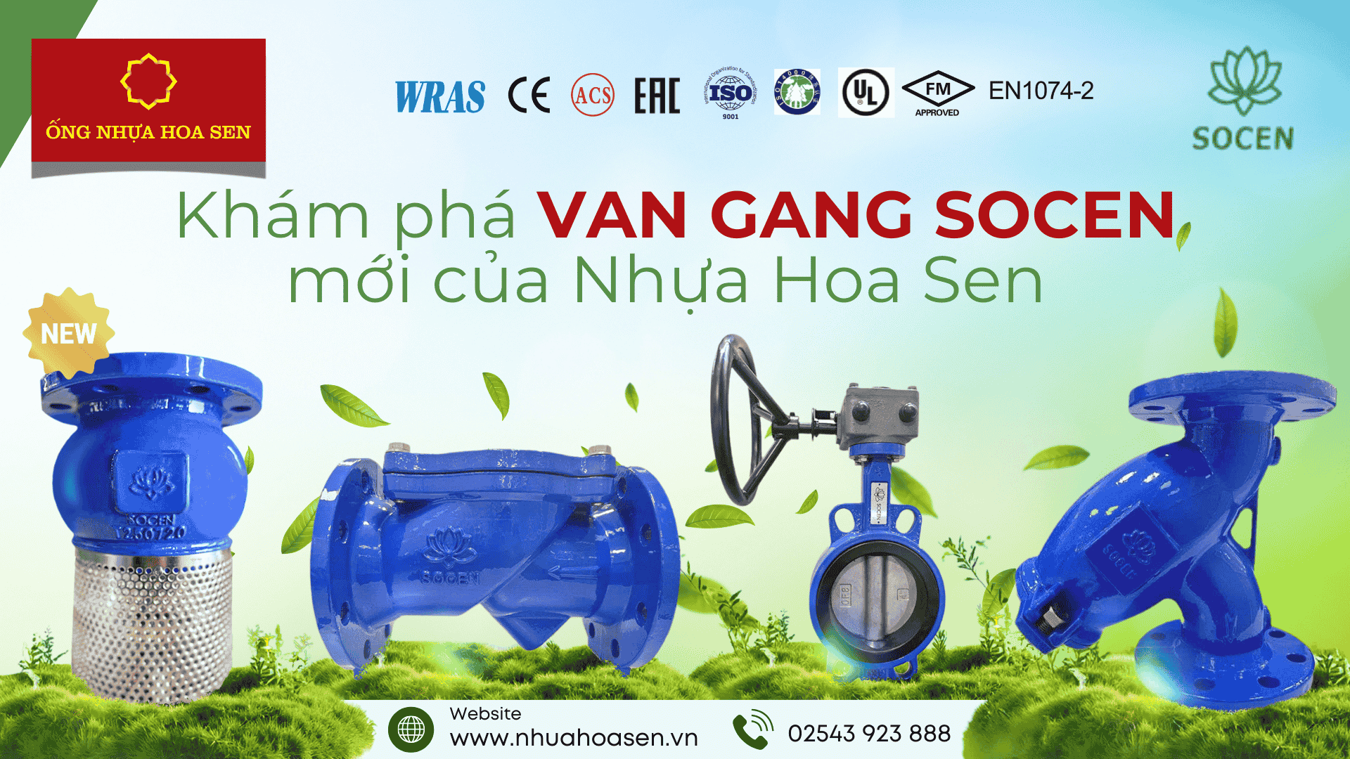 Khám phá van gang SOCEN mới của Nhựa Hoa Sen