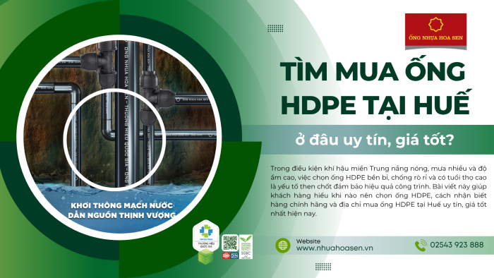Tìm mua ống HDPE tại Huế ở đâu uy tín, giá tốt?