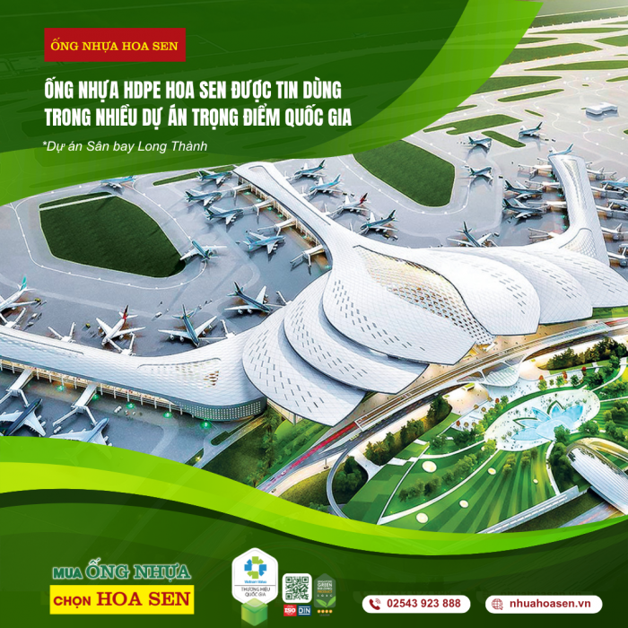 Ống Nhựa HDPE Hoa Sen chinh phục các tiêu chuẩn quốc tế để góp mặt trong nhiều công trình trọng điểm