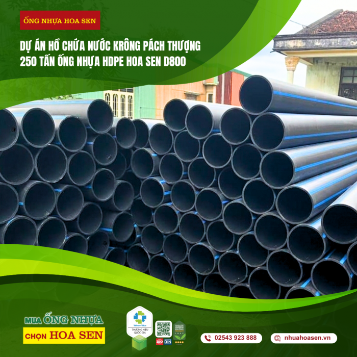 Ống Nhựa HDPE Hoa Sen Phi 800 được tin chọn vì chất lượng vượt trội