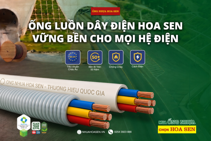 Ống Luồn Dây Điện Hoa Sen - Vững bền cho mọi hệ điện