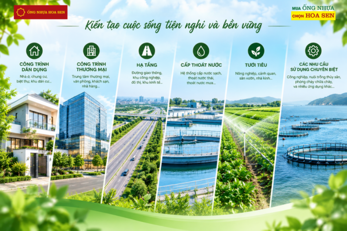 Nhựa hoa sen phù hợp ứng dụng cho mọi công trình